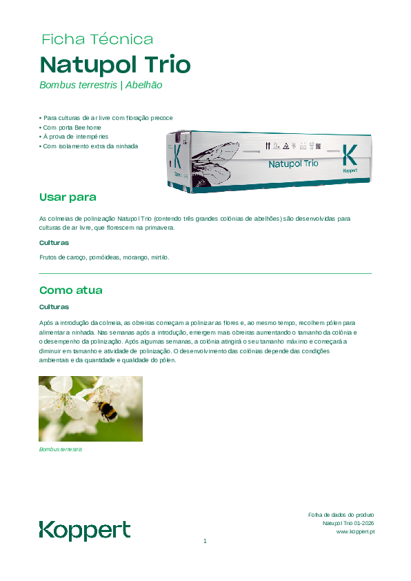 Ficha técnica Natupol Trio