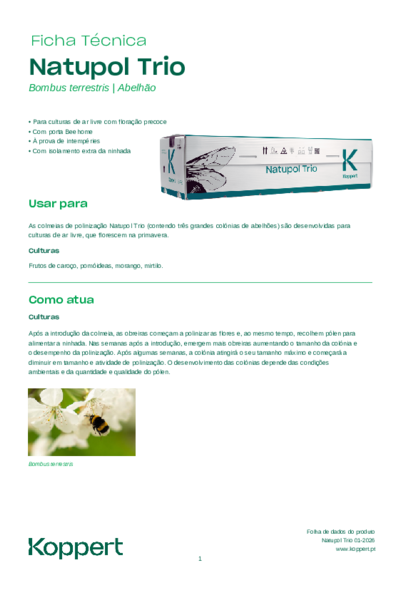 Ficha técnica Natupol Trio