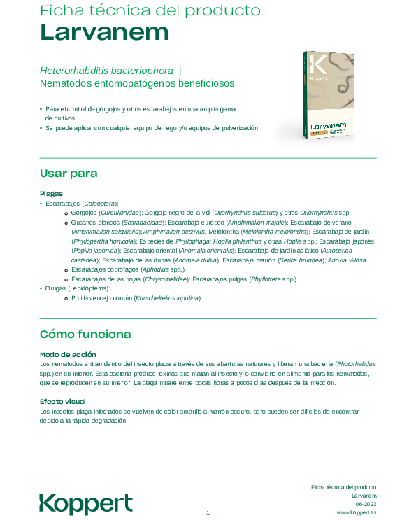 Larvanem - Ficha Técnica